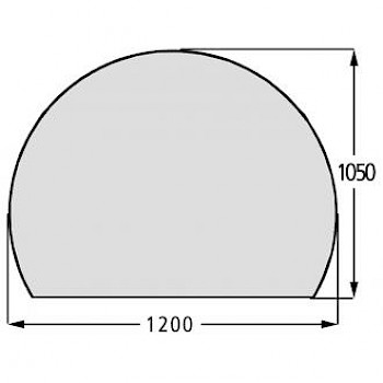 Bodenplatte Metall Kreisabschnitt