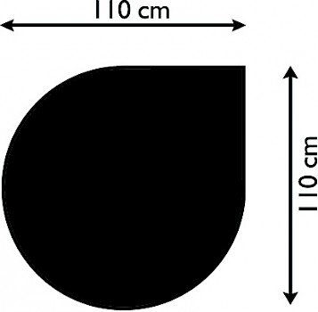 Bodenplatte Schiefer Tropfenform