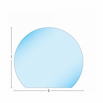 Bodenplatte Glas Kreisabschnitt