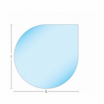 Bodenplatte Glas Tropfenform