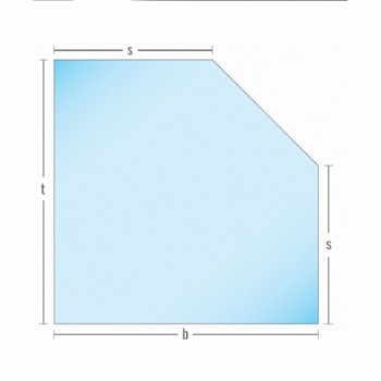 Bodenplatte Glas Fünfeck